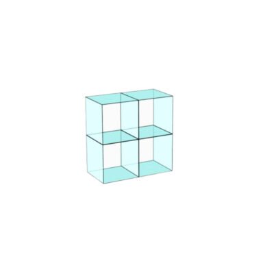 Cube 4 Glass Display 2 wide x 2 high