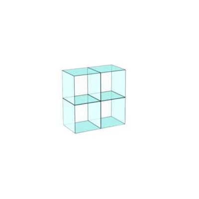 Cube 4 Glass Display 2 wide x 2 high