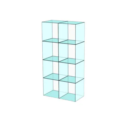 Cube 8 Glass Display 2 wide 4 high