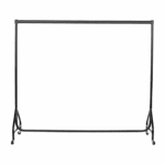 Reinforced black heavy-duty clothes rail