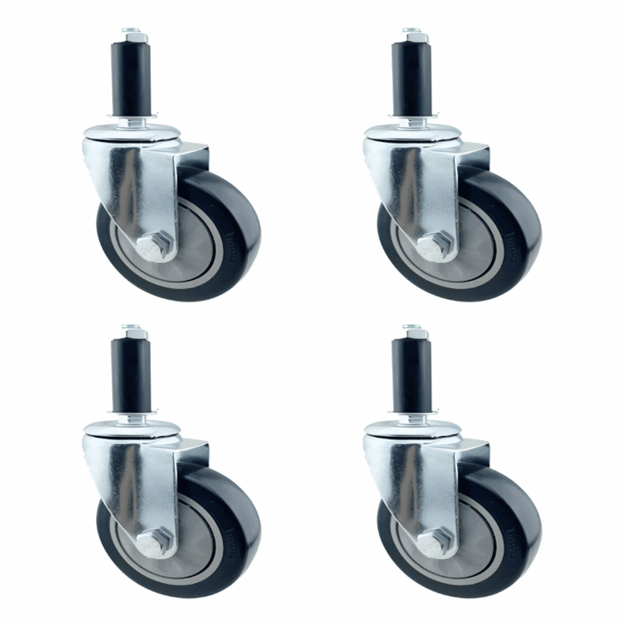 Set of 4 Heavy Duty Wheels for Reinforced Clothes Rail