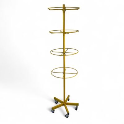 4-Tier Rotating Metal Display Golden Rack