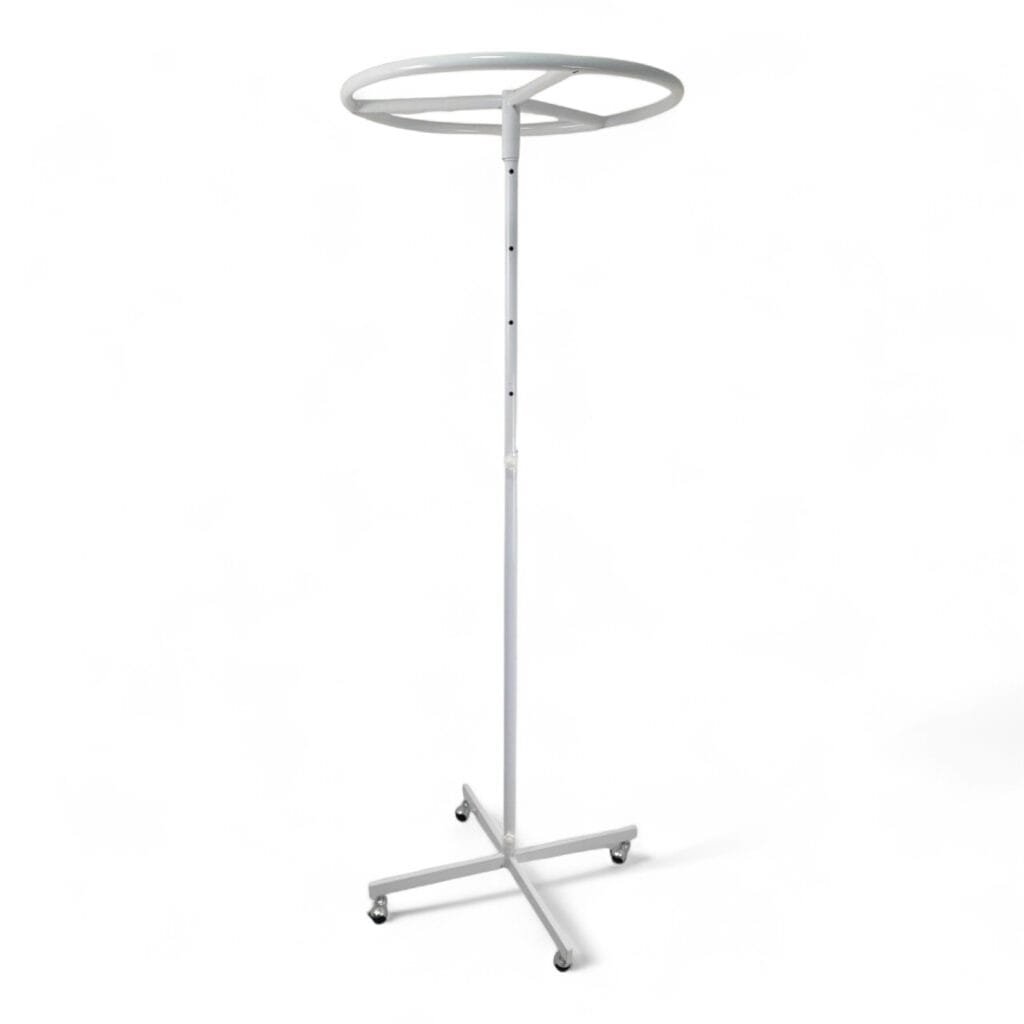 Circular Rails Retail Buy White Merchandising Rail – 27 Inch Circular Clothes Rail Display ...