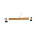 Natural Wooden Trouser Skirt Hanger with Clips – 33.5 cm