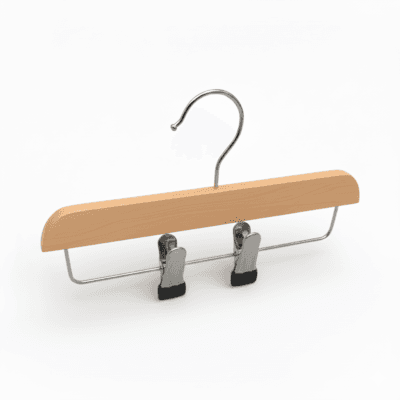Kids Natural Wooden Trouser Skirt Clip Hanger - 25cm