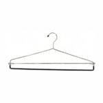 Chrome Blanket Clothes Hanger with Non-Slip Trouser Bar - 56cm
