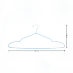 Non-Slip Metal Clothes Hanger with Rubber Coating – 40cm