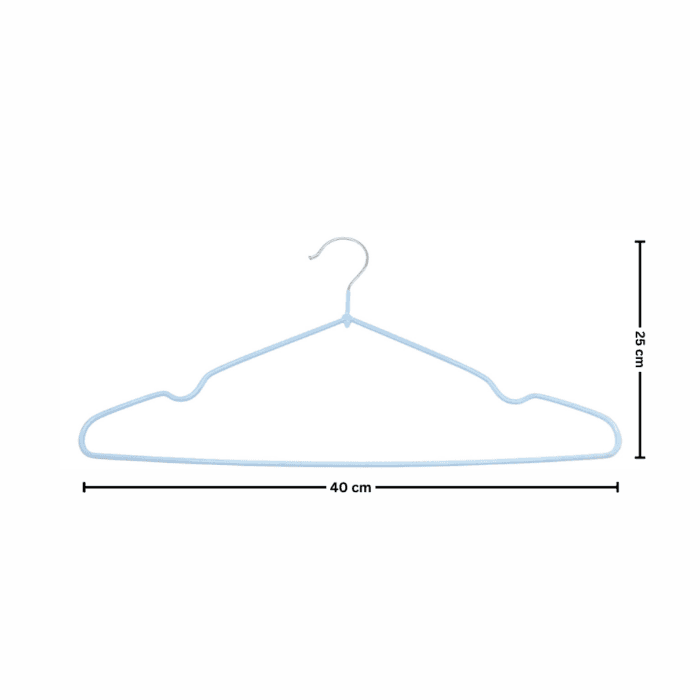 Non-Slip Metal Clothes Hanger with Rubber Coating – 40cm