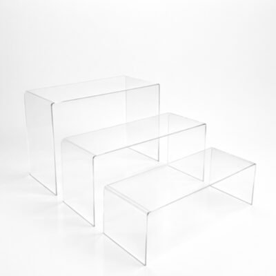 Clear Acrylic Display Bridge Stand 4mm Thick Retail Showcase Riser