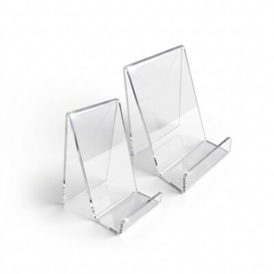 Clear Acrylic Mobile Display Stand Easel with Lip for Books Menus Brochures-1