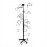 Heavy Duty Freestanding Hat, Helmet Display Rack with Wheels 20 Cap Holders
