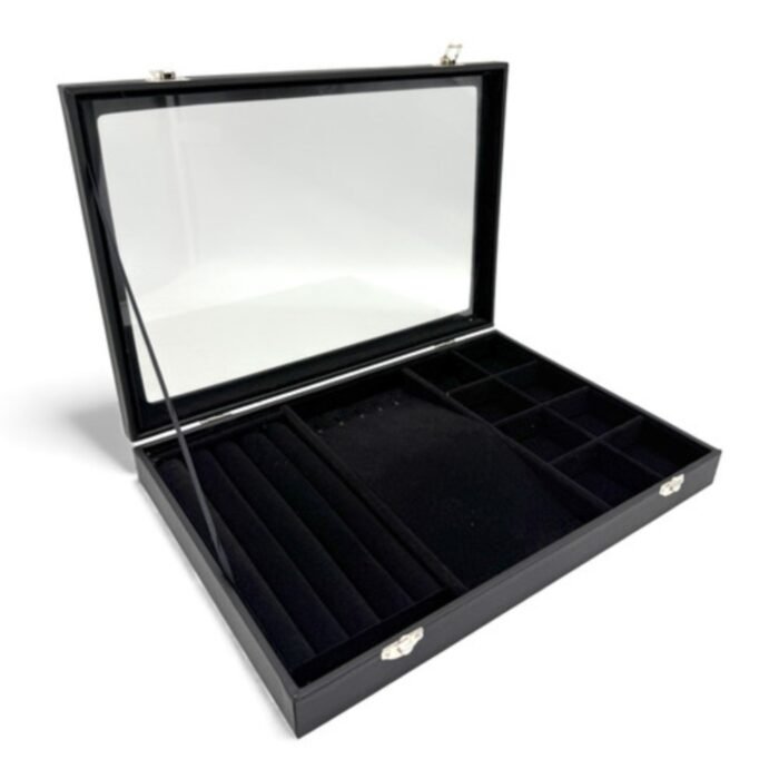 Black Leatherette Jewellery Box