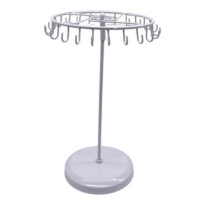 rotating jewellery holder stand-White