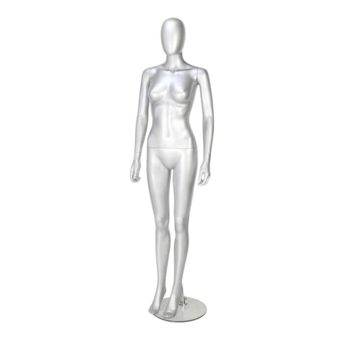 GEF351 Gloss Silver Female Mannequin