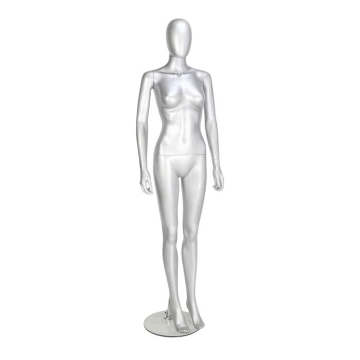 GEF351 Gloss Silver Female Mannequin
