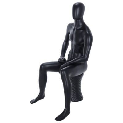 Black Male Seated Mannequin