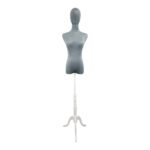 Premium Grey Velvet Female Torso