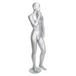 Gloss Silver Male Mannequin