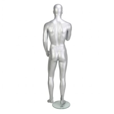 Gloss Silver Male Mannequin