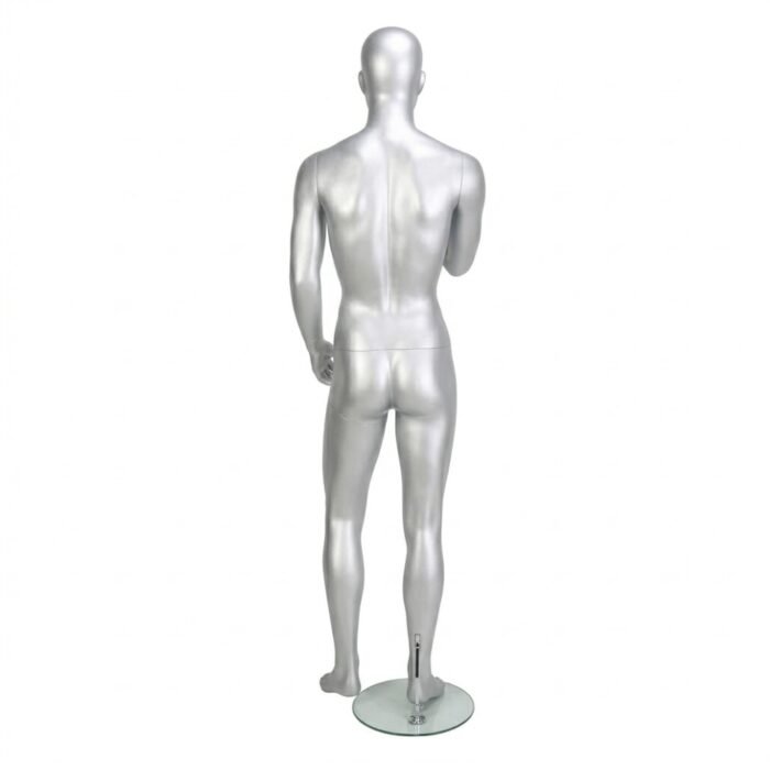 Gloss Silver Male Mannequin