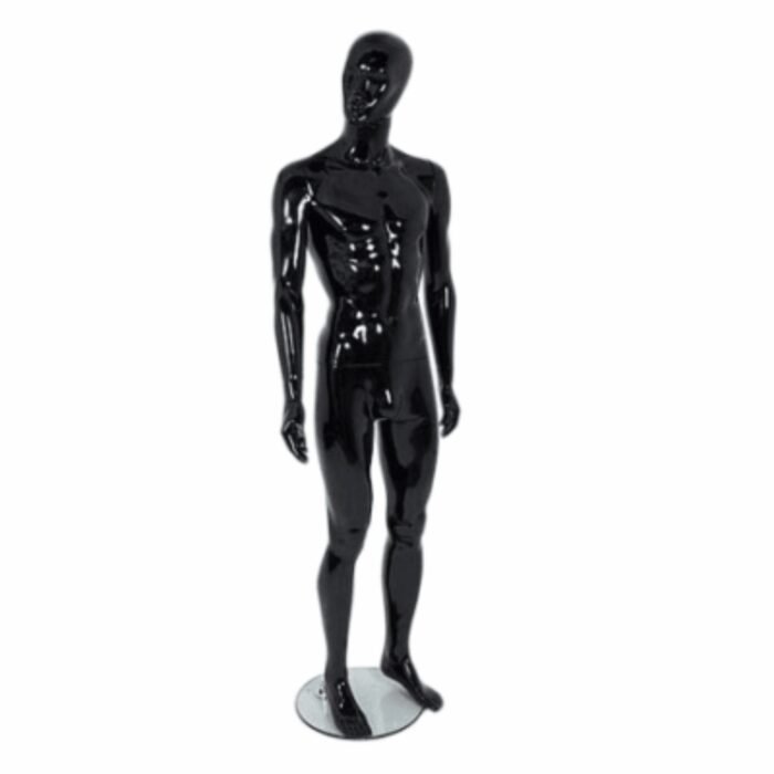 Gloss Black Male Mannequin