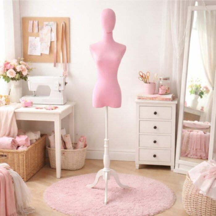 Premium Pink Velvet Female Torso