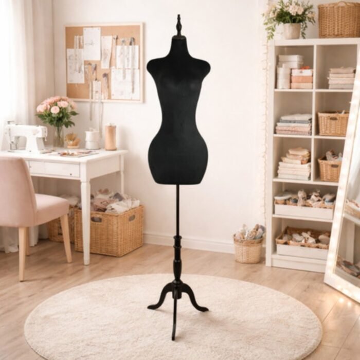 Luxury Black Velvet Female Torso