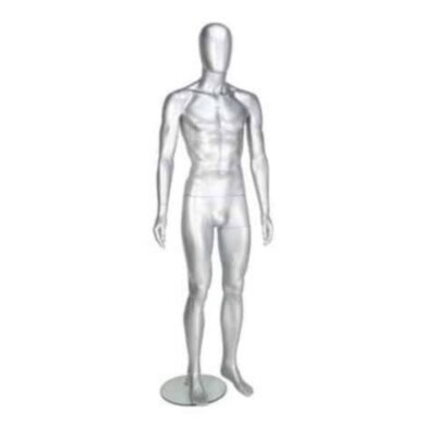 Gloss Silver Male Mannequin