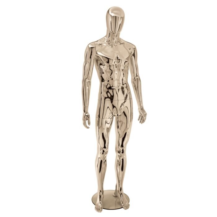 Male Full Body Mannequin Chrome
