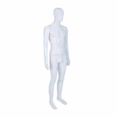 Male Full Body Mannequin Gloss White