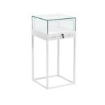 White Glass Counter Display Case