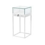 White Glass Counter Display Case