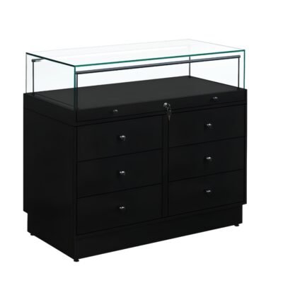 Black Glass Counter Display Case