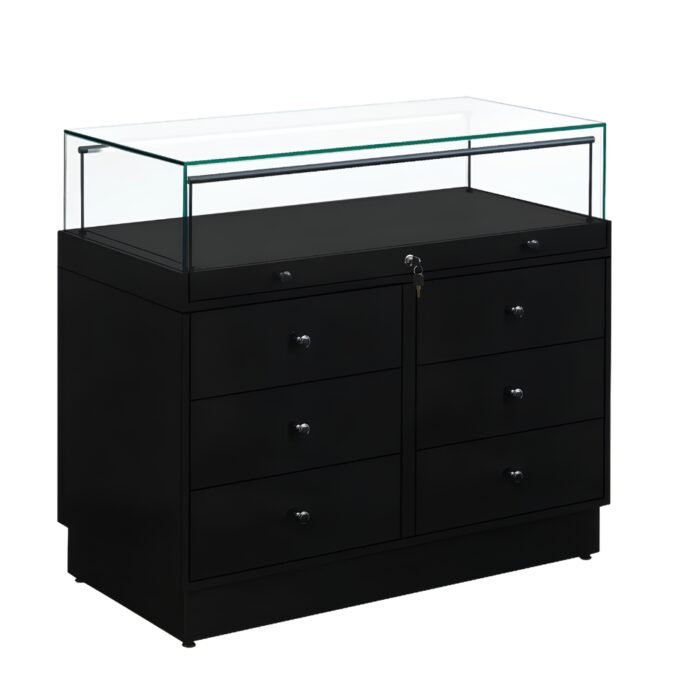 Black Glass Counter Display Case