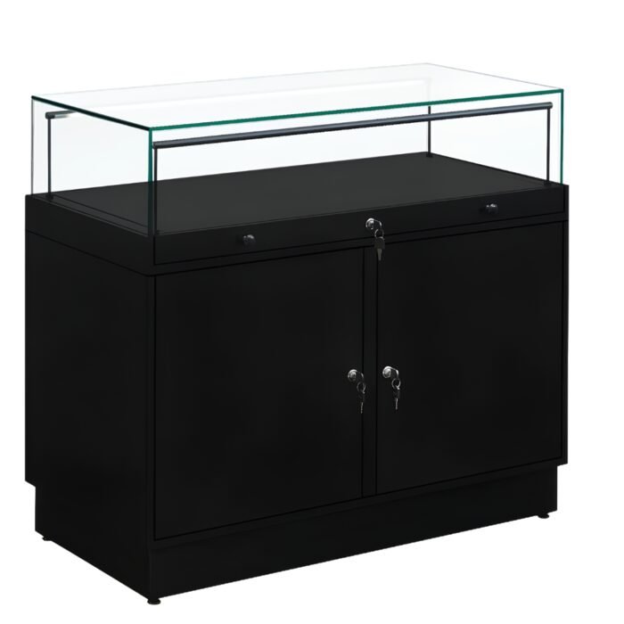 Black Glass Counter Display Case