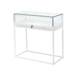 White Glass Counter Display Case