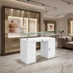 white-glass-counter-display-case-storage-1000x500x900mm
