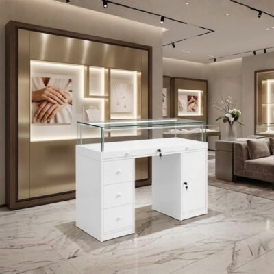 white-glass-counter-display-case-storage-1000x500x900mm