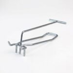 150mm Looped Pegboard Euro Hook with Overarm Ticket Holder