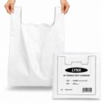 13 Jumbo White Hi-Tensile Heavy Duty Vest Carrier Bags