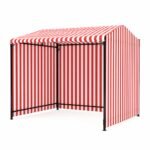 170GSM Red & White Striped Waterproof Tarpaulin