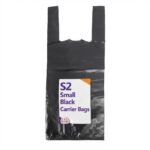Black Vest Carrier Bags