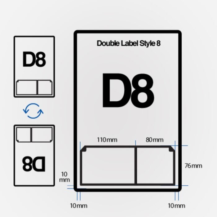 D8 Double Integrated Labels