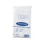 White Patch Handle Carrier Bag