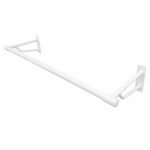 Wall Mounted Hanging Clothes Rail 600mm – White