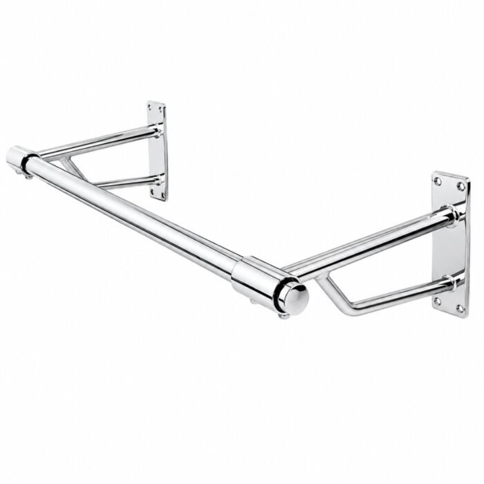 Wall Mounted Hanging Clothes Rail 900mm Chrome