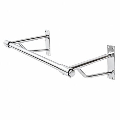 Wall Mounted Hanging Clothes Rail 600mm – Chrome