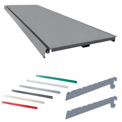 W125cm - Silver Shelves for Retail Shelving