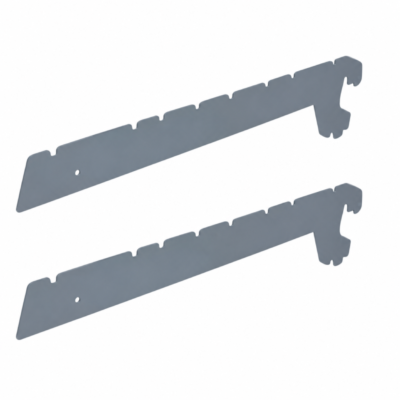 Silver Brackets (Pair) for Retail Shelving