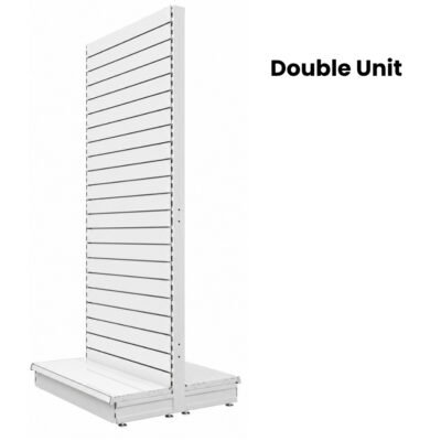 retail slatwall back panel shelving double unit | Home